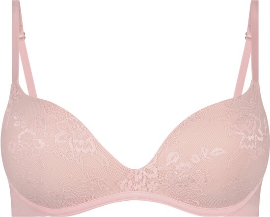 Voorgevormde beugel bh met gewatteerde bandjes zwart/poudre • Prijs € 24,99 • online shop