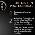 Syoss Keratine Heat-Activated Protecting Spray in gouden fles, met een zwarte dop.