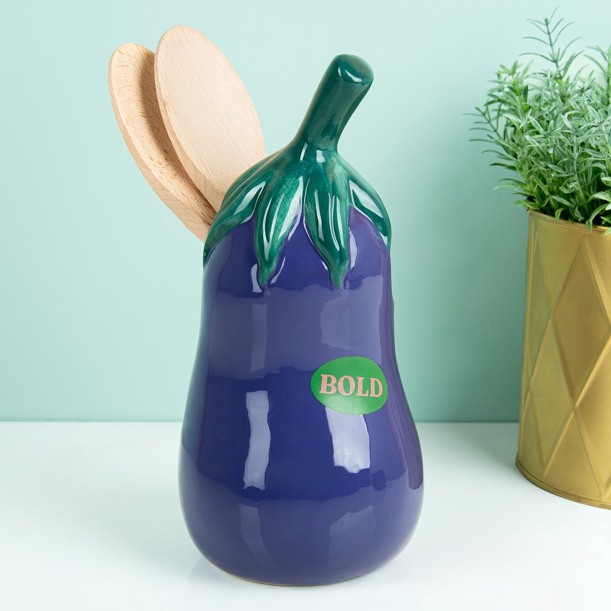 DOIY - Keukengerei-pot Aubergine - keramiek