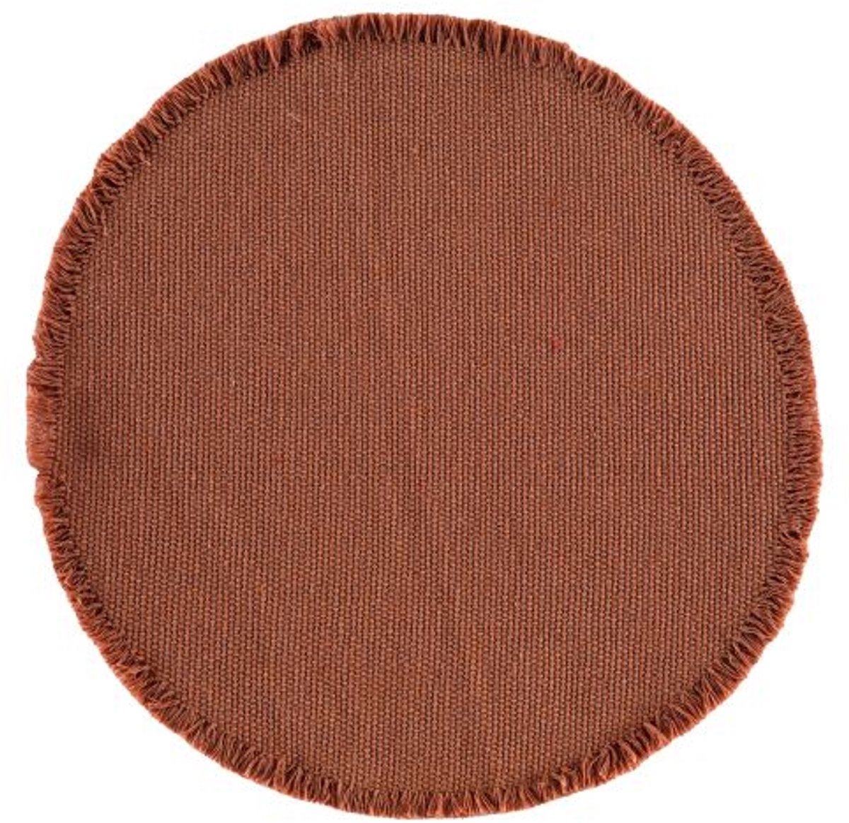 Tiseco - Placemat NOVA - SET/4 - boho - stof - Dia 38 cm - Rond, roodbruin