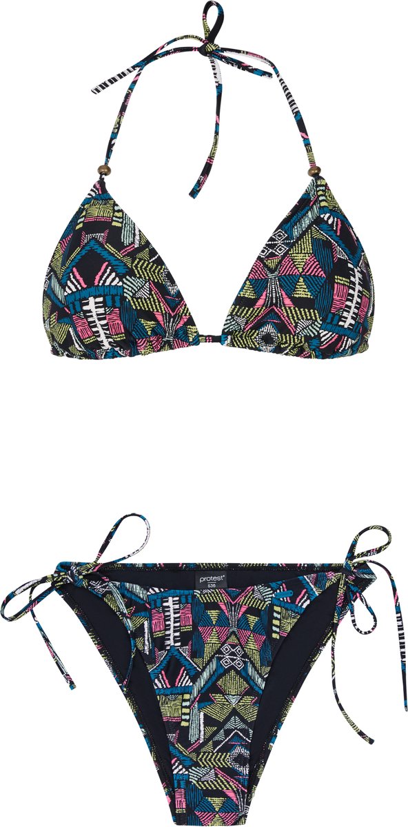 Protest Prthave – Triangle bikini set Dames – Koordsluiting – Uitneembare vulling Zwart