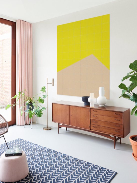 IXXI Color blocking - Yellow Beige - Décoration murale - Abstrait - 80 x 100 cm