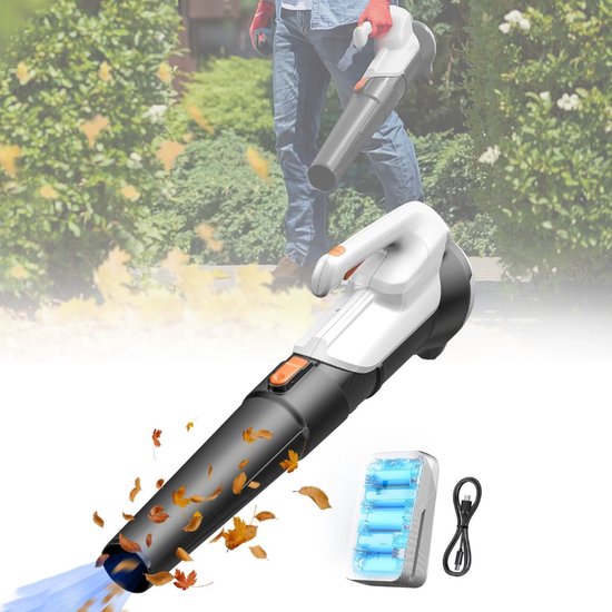 Foto: Dailysupplies bladblazer accu bladblazers verlengde blaasmond 20v zwart met wit