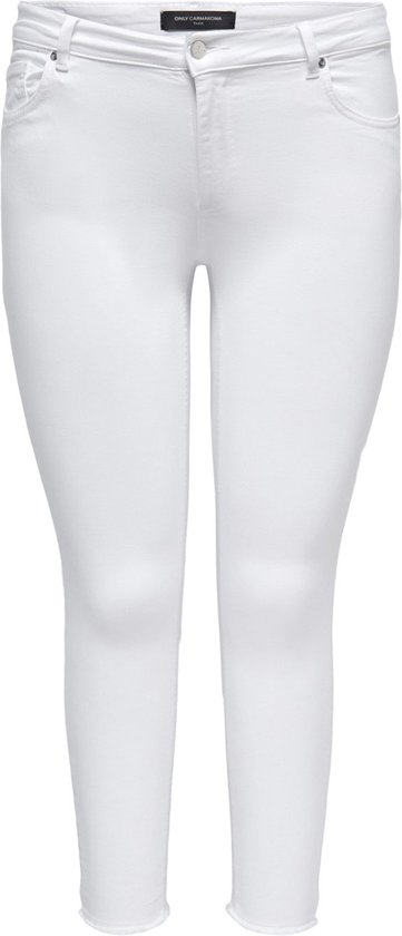 ONLY CARMAKOMA CARWILLY REG SK ANK RW DNM CROWHITE Dames Jeans - White