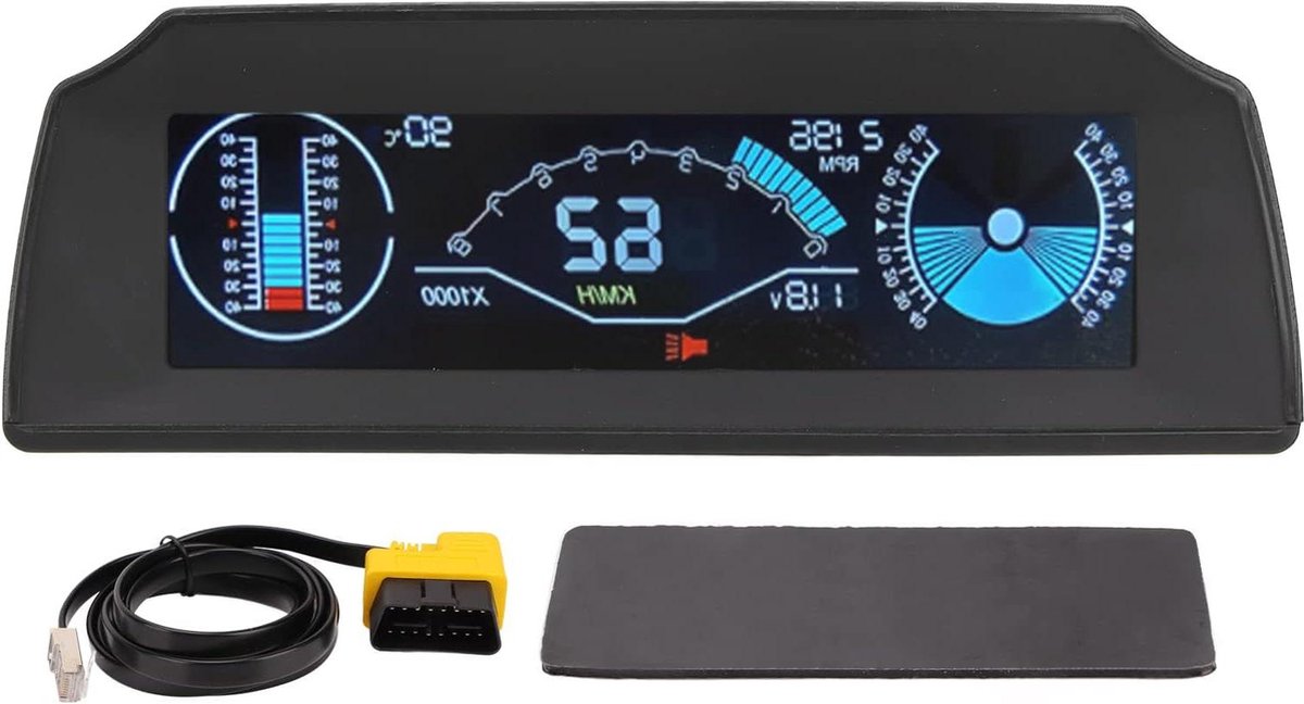Smart HUD Display - Auto Dashboard Digitale Snelheidsmeter - Multifunctionele Data Display Voorruit Scherm met Motor Snelheid weergave .