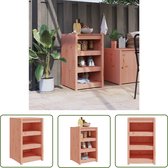 The Living Store Armoire de cuisine en bois - Cuisine extérieure - 55 x 55 x 92 cm - douglashout Massief