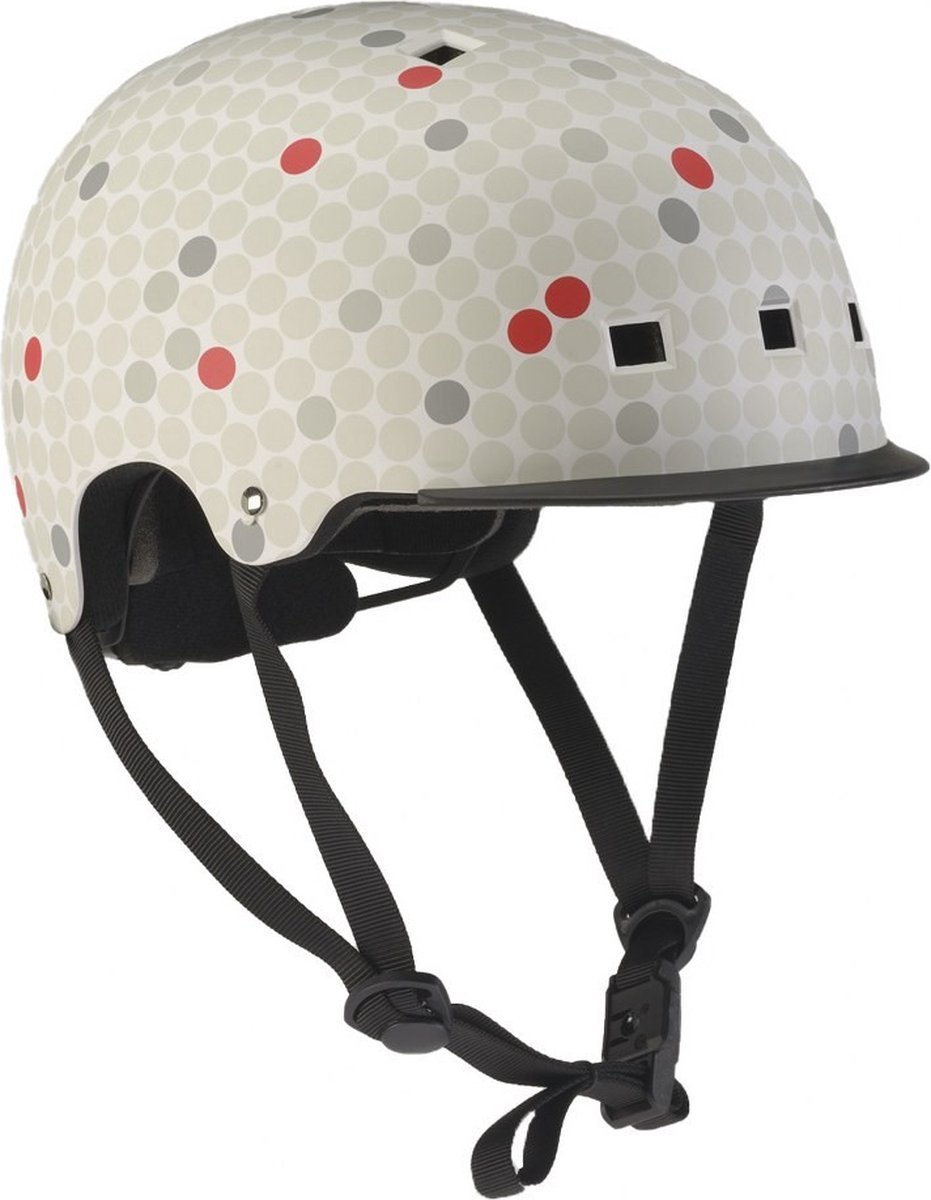 PLY Pop Plus Skatehelm Grijze Dots 55-58cm Beige