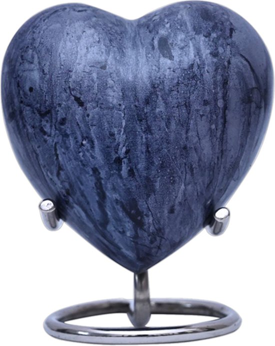 Luxe As Urn - 500 ML - Crematie Urn - Uniek - Voor Huisdieren of Menselijk As - Crematie As - Mini Urn - Decoratie Urn - Blue