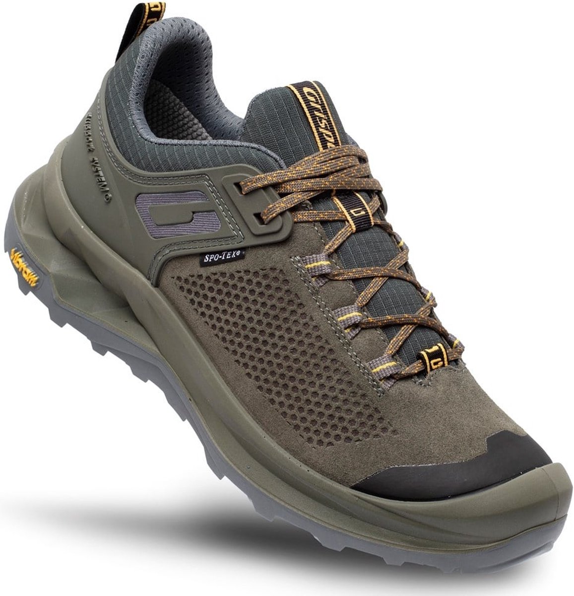 Grisport Discovery low groen wandelschoenen uni