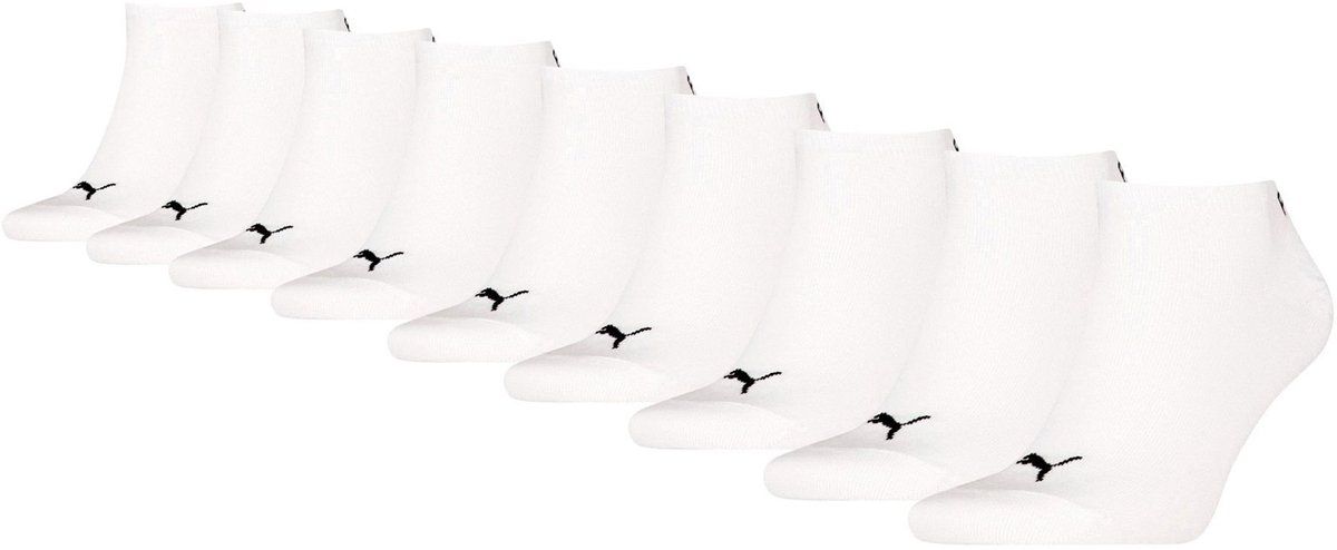 9-Paar Sneaker sokken Katoen Invisible Voordeelverpakking enkelsokken voor dames en heren 47/49 Wit