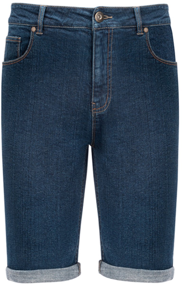 Milanoro - Uitverkoop: stijlvolle, comfortabele jeansshort voor heren - Donkerblauw - XL