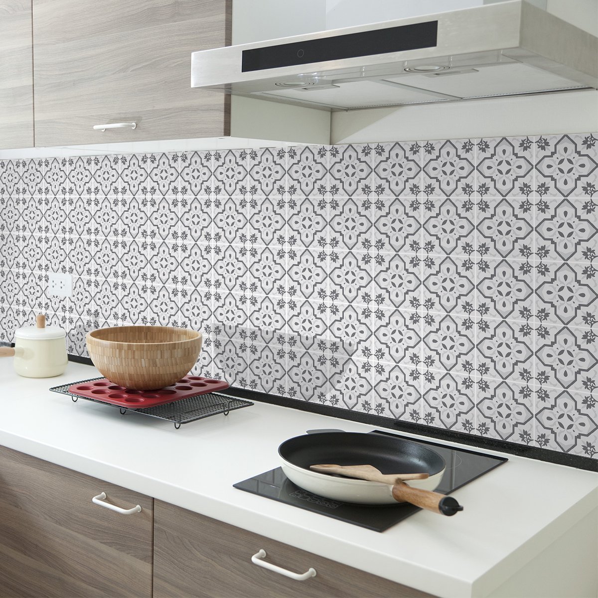 Ambiance Sticker Zelfklevende tegelmuurstickers voor keuken en badkamer - 30 Christina Azulejos tegelstickers - 30 stickers 15x15cm Multi color