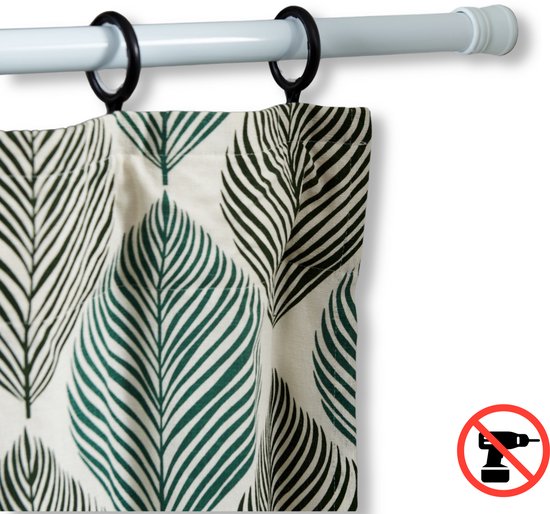 Tringle à rideau de Douche ACAZA, extensible de 140 à 260 cm, blanc