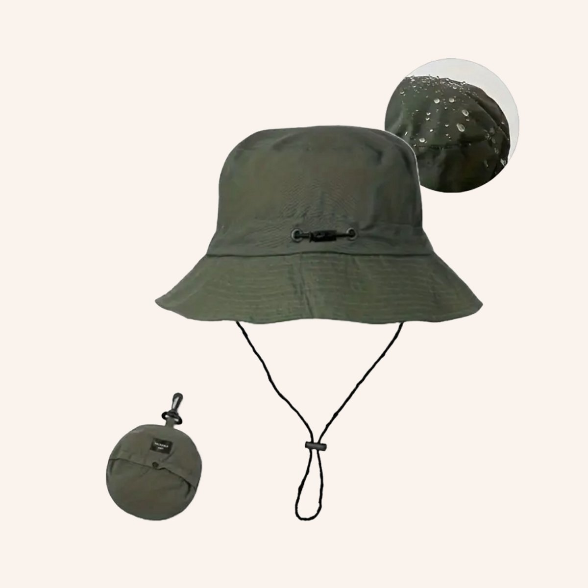 Flipflop Club® Waterproof Bucket Hat | Olijfgroen Vissershoedje | Packable | UV Bescherming | Accessoires voor festival | Outdoor Regen Hoedje | Vissershoed | Unisex | Visser Cap | Sun Hat | Zonnehoedje | Safari Hoed | Kamperen | Camping