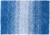 Tapis de Badmat Casa Pura - Wave - Antidérapant et Séchage Rapide - Blauw/ Wit - 70 x 100 cm