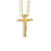 Jesus King der Joden ketting als religieus geschenk Gold Polished 26 inches