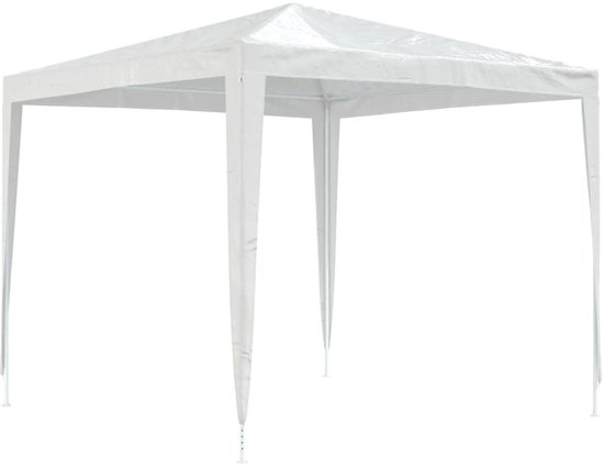 vidaXL - Partytent - met - 10 - Zijwanden - Wit - 6x4 - m - PE