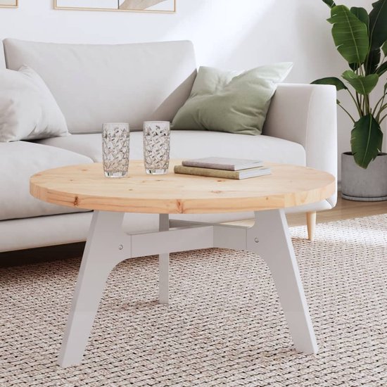 Plateau de table rond vidaXL 80 cm - Plateau de table en Massief - Plateau de table rond - Plateau de table en pin - Plateau de table Vintage - Plateau de table basse
