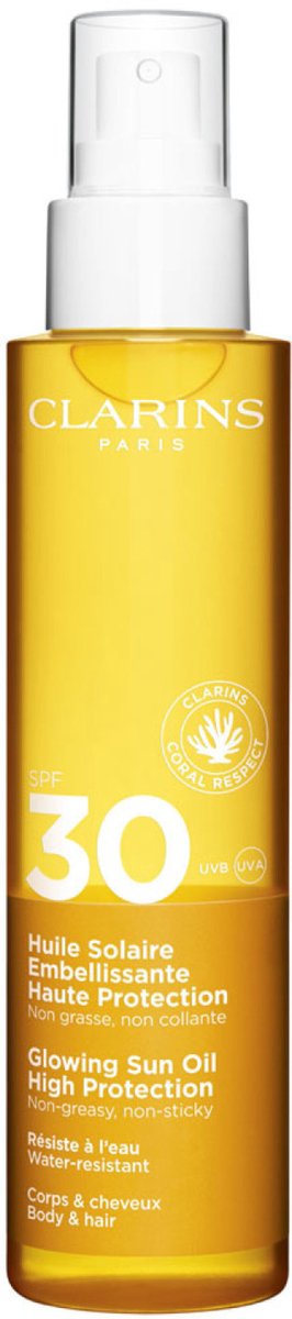 Goedkoopste Clarins Sun Care Glowing Sun Oil High Protection Zonneolie 150ml 1639