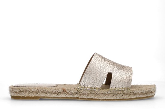 Sacha - Dames - Gouden leren slippers - Maat 39