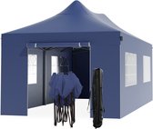 Bol.com LifeGoods Partytent - Paviljoen - 3x6 m - Zijwanden - Easy Up - Opvouwbaar - Waterdicht - Draagtas met Wieltjes - Donker... aanbieding
