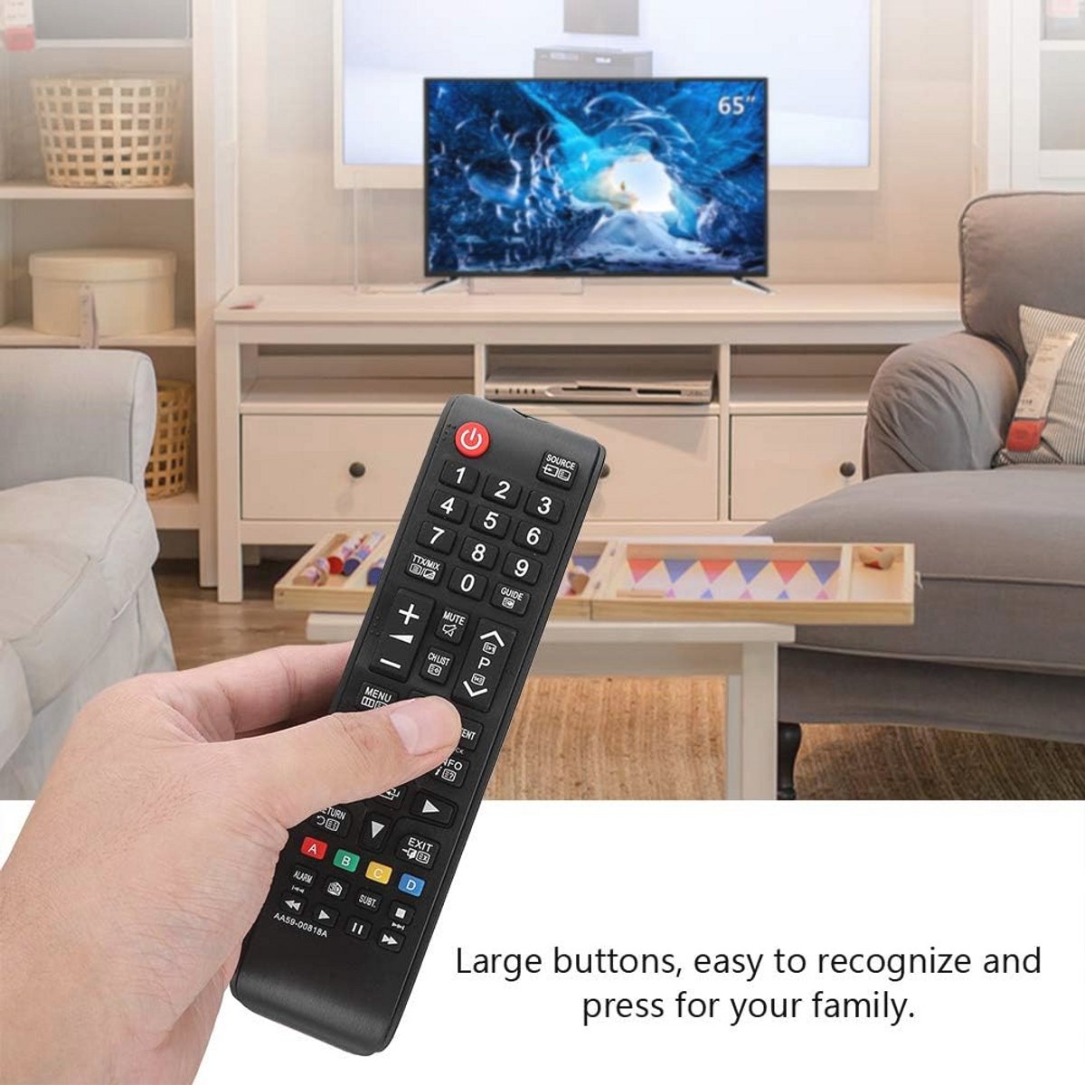 Universale Smart TV Afstandsbediening met Grote Knoppen