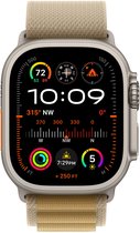 Bol.com Apple Watch Ultra 2 GPS + Cellular 49mm Natural Titanium Case with Tan Alpine Loop - Large aanbieding