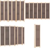 VidaXL Kamerscherm 6 Panelen Crème 240x170x4 Cm Kamerscherm Scheidingswand Privacy Screen Wandafscheider Interieurbouw Living Room Divider Bedroom Divider
