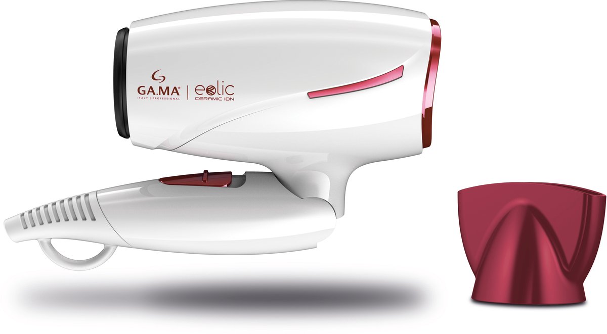 GA.MA Eolic Travel haardroger 1600 W Rood, Wit