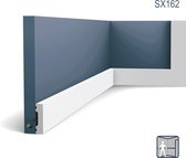 Plint Orac Decor SX162 AXXENT SQUARE multifunctionele plint wandlijst sierlijst tijdeloos klassieke stijl wit 2 m