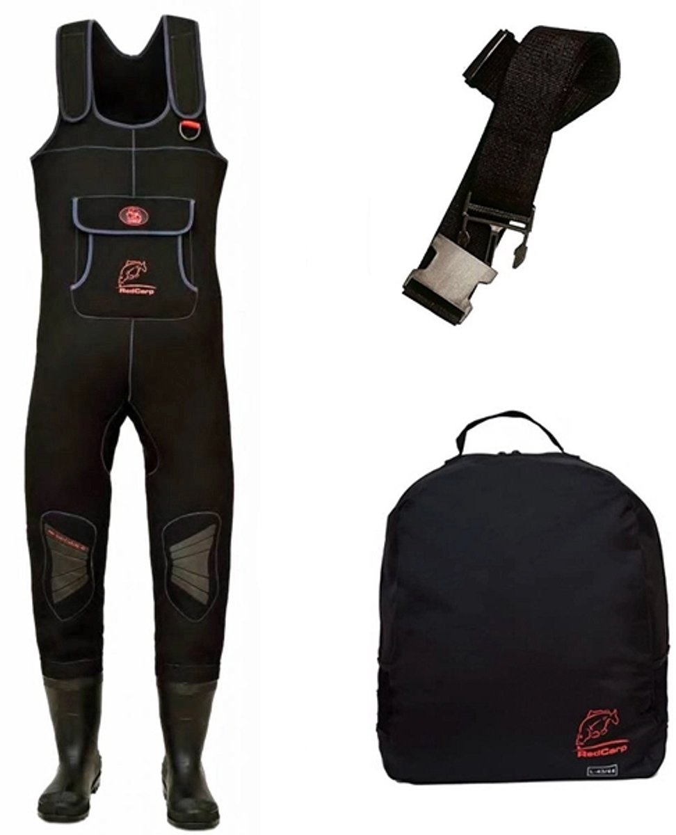 Behr Neoprene Waders Red Carp Size 41/42 + Bag + Belt | Waadpak