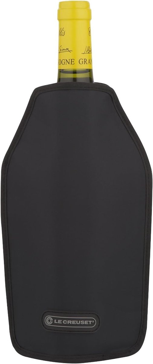 Draagbare Flessenkoeler voor Wijn en Champagne - Zwart, Polyester, Voor 1 Fles