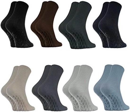 Chaussettes antidérapantes en Katoen sans élastique pour homme et femme Diabète