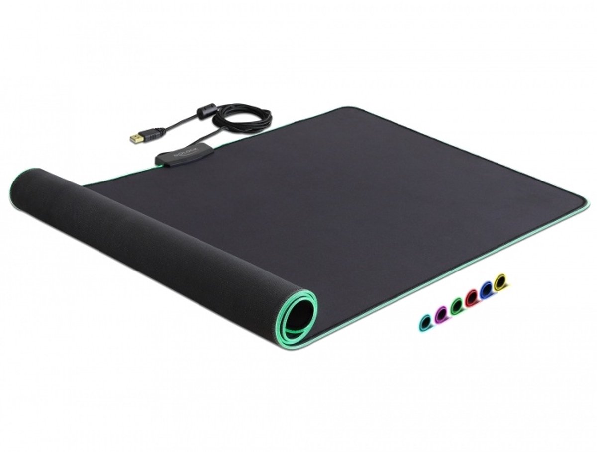 DELOCK USB muispad 920x303x3mm met RGB-Behelderung