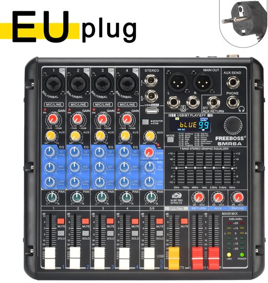 Mini Karaoke Mixer, NOISE CANCELING GELUID Mini Dj Mixer ONAFHANKELIJKE Volumeregeling Duurzaam Met Mini Audio Mixer Voor Muziekliefhebber Voor Tv Voor Mac Miniaustralische Regelgeving