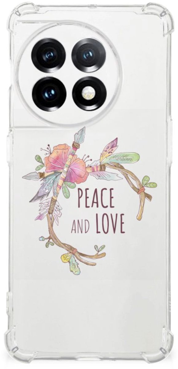OnePlus 11 Stevig Bumper Hoesje Boho Text
