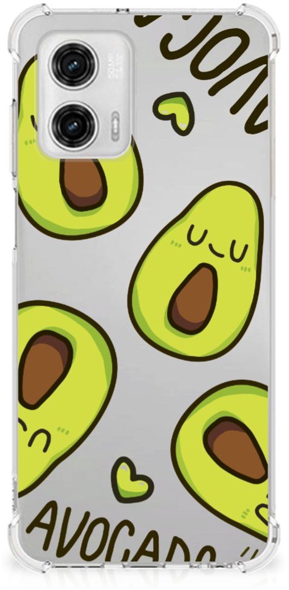 Motorola Moto G73 Stevig Bumper Hoesje Avocado Singing