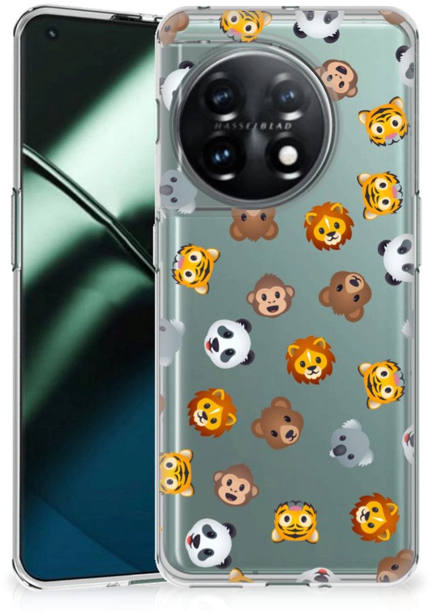 TPU bumper voor OnePlus 11 Dieren Emojis
