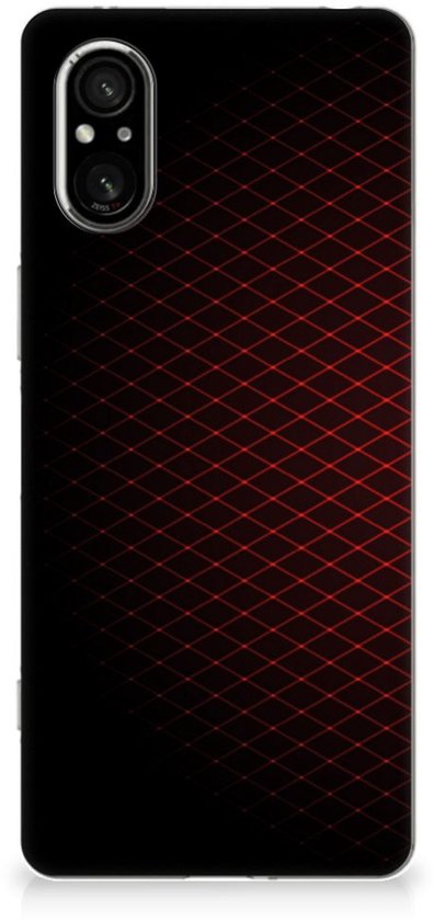 Coque Smartphone pour Sony Xperia 5 V Coque Téléphone Damier Rouge