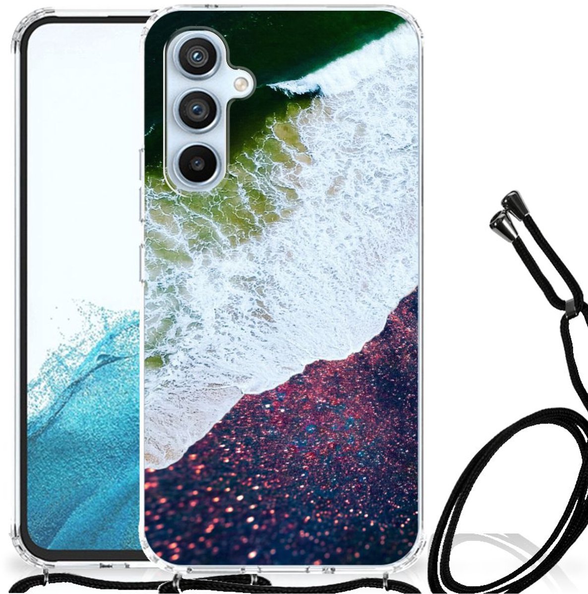 Back Cover voor Samsung Galaxy A54 5G Shockproof Case Sea in Space