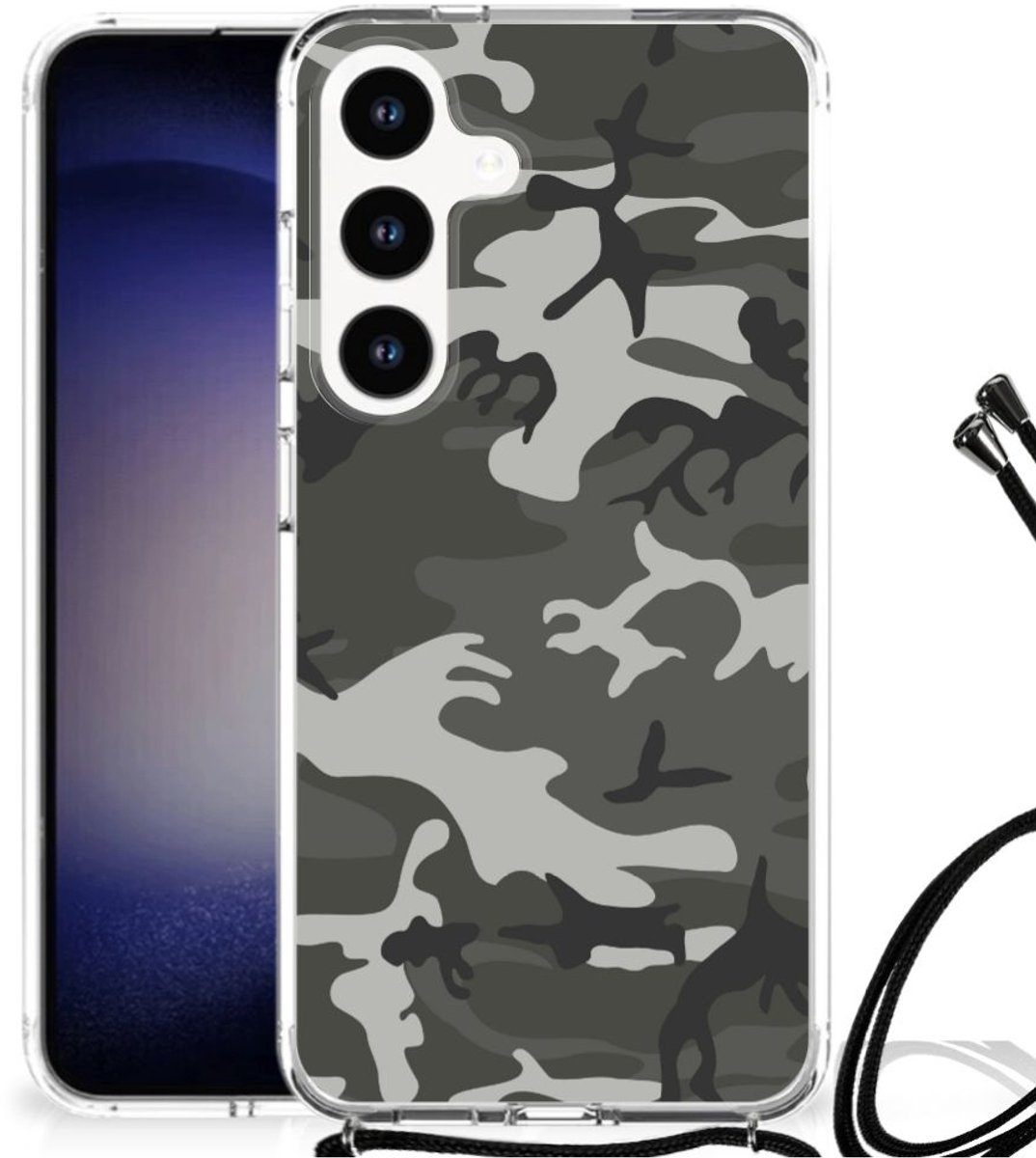 Samsung Galaxy S24 Doorzichtige Silicone Hoesje Army Light