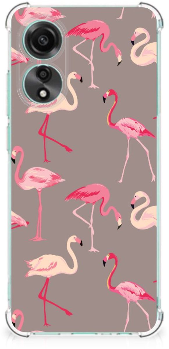 TPU Case Anti-Shock voor OPPO A78 4G Case Anti-shock Flamingo