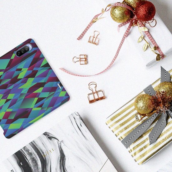 Etui Sony Xperia 10 III Bookcase Abstrait Vert Blauw