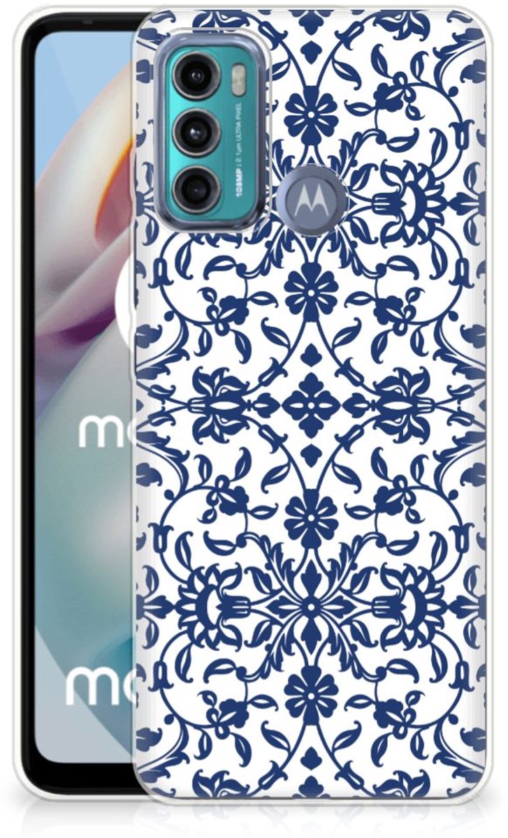 Motorola Moto G60 TPU Case Flower Blue