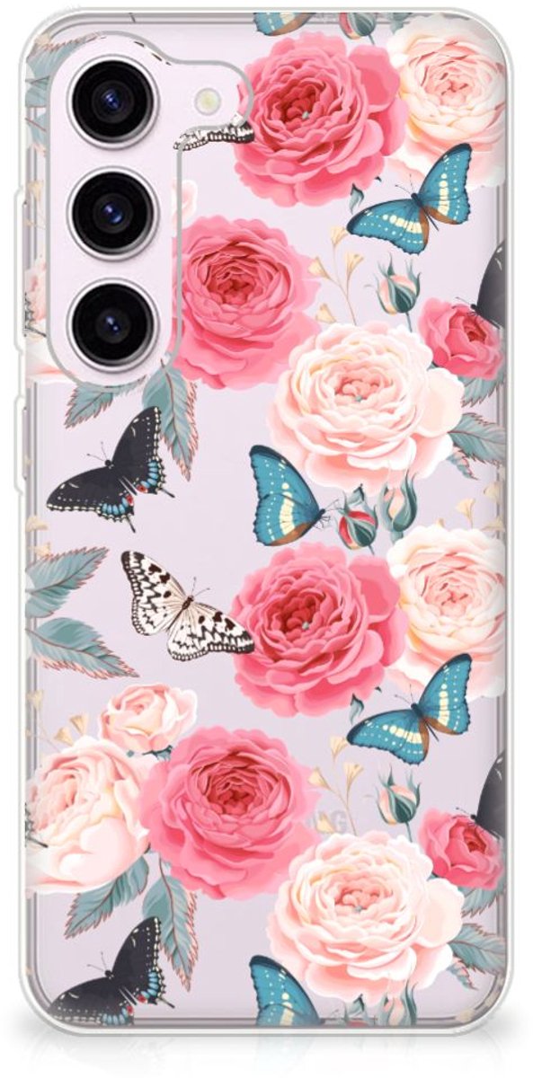Samsung Galaxy S23 TPU Case Butterfly Roses