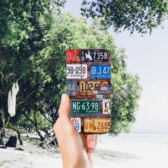 PU Premium Housse pour Samsung Galaxy S23 Portefeuille Plaques D'Immatriculation