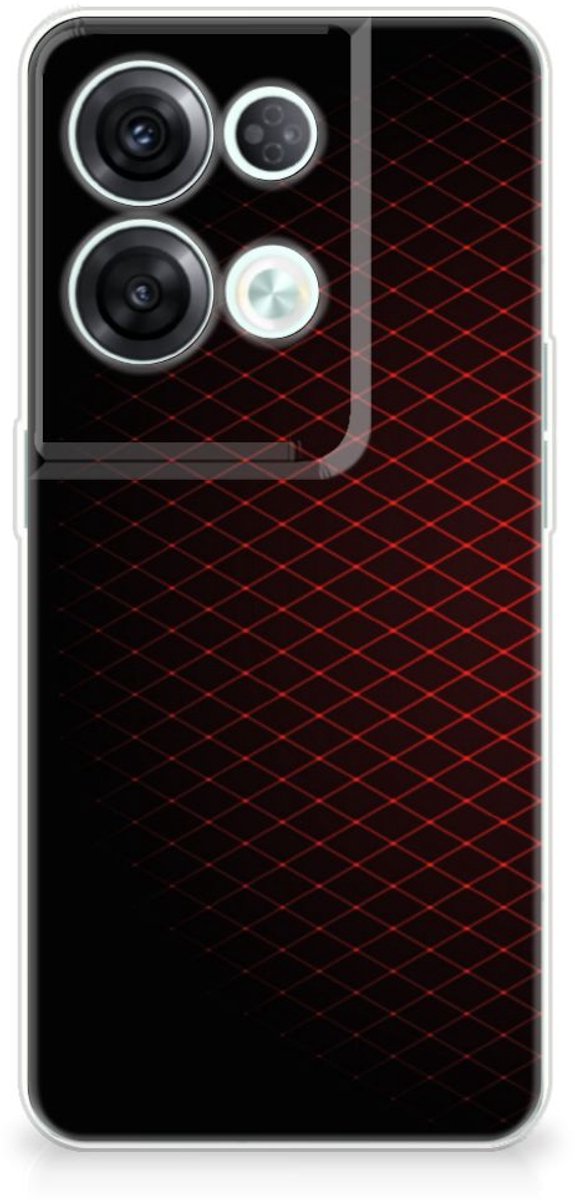OPPO Reno8 Pro TPU bumper Geruit Rood