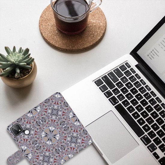 Etui pour téléphone portable OPPO A15 Flipcover Flower Tiles