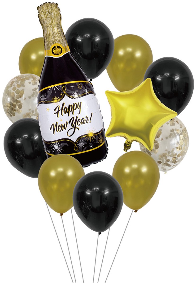 Boland - Ballonnenset Happy New Year - Multi - Wensballon