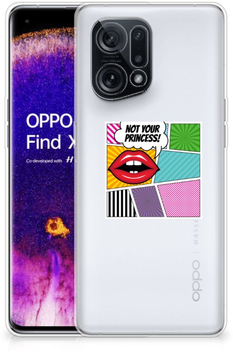 OPPO Find X5 Silicone Back Cover Popart Princess